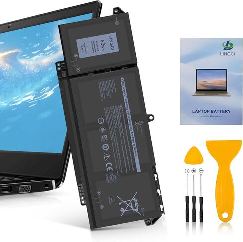 07KRV Laptop Battery Replacement for Dell Latitude 5530 5430 Precision 3570 P137P P104F Y86WG M69D0 P137G004 P137G005 P137G006 H4PVC 078FWY 4FVJG 3625mAh 58Wh 15.2V Li-Polymer in Kuwait