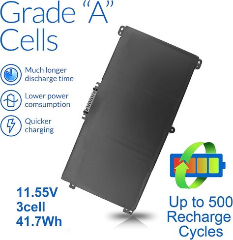 BK03XL 916811-855 بطارية الكمبيوتر المحمول HP Pavilion X360 14 14m, 14m-ba114dx 14m-ba011dx 14m-ba013dx 14-ba253cl 14-ba125cl 14-ba175nr 14m-ba015dx 14-ba051cl bk03041xl 916366-421 541 TPN-W125 HSTNN-LB7S in Kuwait