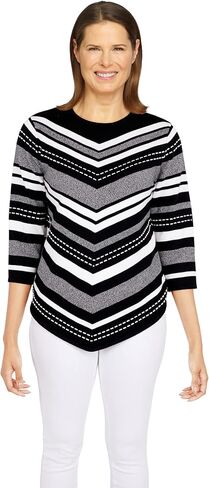 Alfred Dunner Womens Chevron Texture Sweater in Saudi Arabia