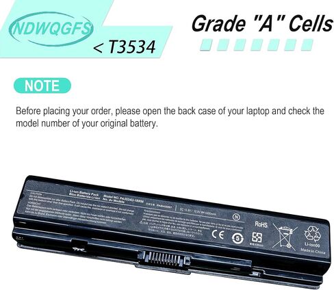PA3534U-1BRS Laptop Battery Replacement for Toshiba Satellite A200 A210 A300 A350 A355 L300 L200 L505 L555 PA3533U-1BRS PA3533U-1BAS PA3534U-1BAS PA3535U-1BAS in Kuwait