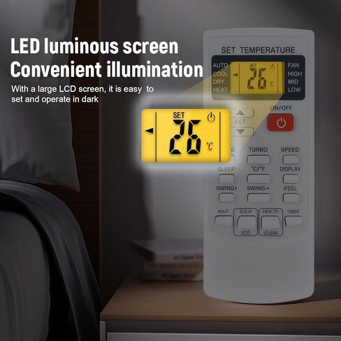 جهاز تحكم عن بعد بديل جديد لـ COSTWAY، Della، YITAHOME، Albott، GLACER، JustSmart، RELAX4LIFE، SIMOE، DORTALA، PETSITE Mini Split Air Conditioner (وحدتي فهرنهايت ودرجة مئوية) in Kuwait