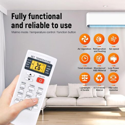 جهاز تحكم عن بعد بديل جديد لـ COSTWAY، Della، YITAHOME، Albott، GLACER، JustSmart، RELAX4LIFE، SIMOE، DORTALA، PETSITE Mini Split Air Conditioner (وحدتي فهرنهايت ودرجة مئوية) in Kuwait
