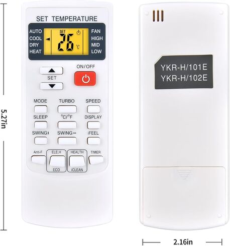 جهاز تحكم عن بعد بديل جديد لـ COSTWAY، Della، YITAHOME، Albott، GLACER، JustSmart، RELAX4LIFE، SIMOE، DORTALA، PETSITE Mini Split Air Conditioner (وحدتي فهرنهايت ودرجة مئوية) in Kuwait