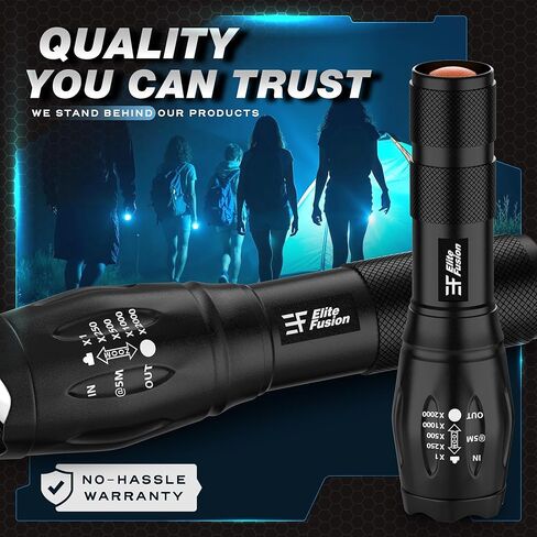 Compact LED Flashlight 2-Pack, Bright Everyday Light for Home & Car, 5 Modes, Zoom, AAA Battery Powered - Emergency, Camping, Work Light in Kuwait