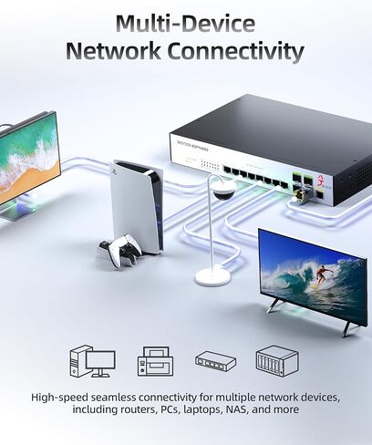 محول مُدار ذو 12 منفذًا بسرعة 2.5 جيجابت L2 | 8X 2.5G RJ45 + 4X 10G SFP+ | شبكة محلية ظاهرية (VLAN)، جودة الخدمة (QoS)، IGMP، SNMP | إدارة الويب/CLI | حامل معدني in Kuwait