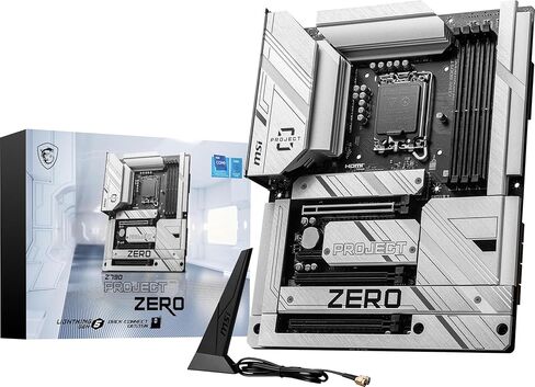 MSI Z790 Project Zero Gaming Motherboard (Support 14th/13th/12th Gen Intel Processors, LGA 1700, DDR5, PCIe 5.0, M.2 Slots, 2.5Gbps LAN, USB 3.2 Gen2, HDMI/DP, Wi-Fi 7, Bluetooth 5.4, ATX) (Renewed) in Kuwait