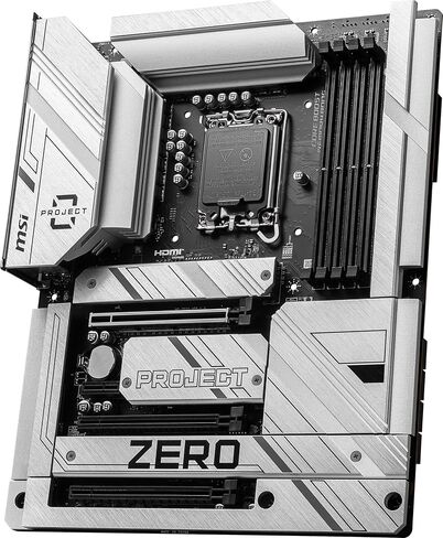 MSI Z790 Project Zero Gaming Motherboard (Support 14th/13th/12th Gen Intel Processors, LGA 1700, DDR5, PCIe 5.0, M.2 Slots, 2.5Gbps LAN, USB 3.2 Gen2, HDMI/DP, Wi-Fi 7, Bluetooth 5.4, ATX) (Renewed) in Kuwait