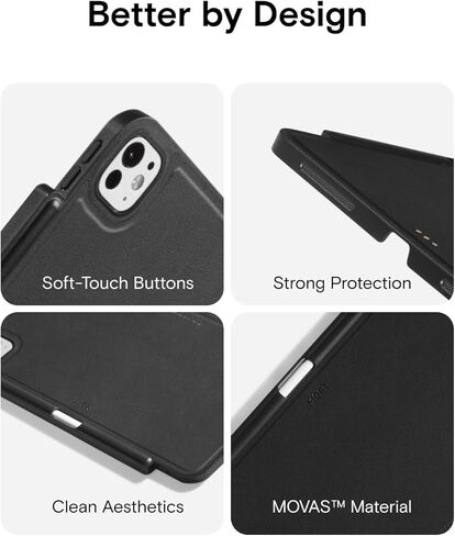 MOFT Snap Tablet Case for iPad Air 11" M3 2025/M2 2024, iPad Air 5th 2022/4th Gen 2020, iPad Pro 11" (1st-4th Gen.) with Pencil Holder, Magic Keyboard Compatible, Slim Lightweight Magnetic Case in Kuwait