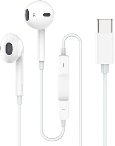 Sundix USB C Headphones for iPhone 17 16 15, Wired Headphones, Wired Earbuds in-Ear Type C Earphones with Mic & Remote Control for iPhone/Android/Galaxy/iPad/Pixel in Kuwait