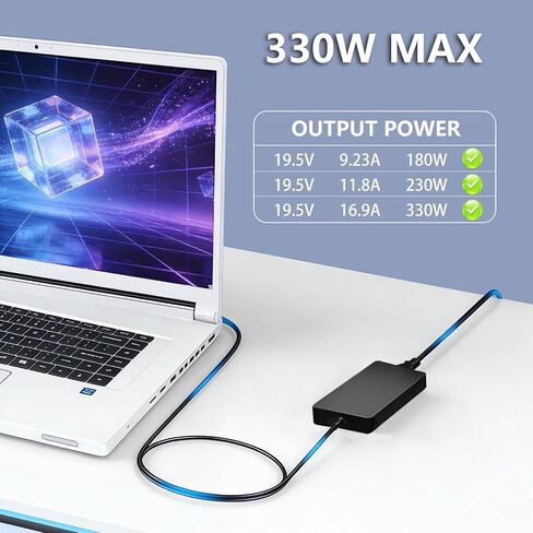 for Acer Laptop Charger 330W Compatible with Predator Helios 16 18 15 Series, PH18-71, PH18-71-94F1, PH18-71-940Q, PH18-71-76B3, Predator Triton Gaming Laptop Power Supply in Kuwait