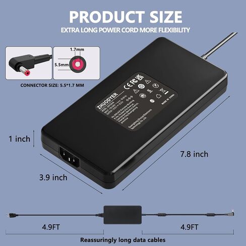 for Acer Laptop Charger 330W Compatible with Predator Helios 16 18 15 Series, PH18-71, PH18-71-94F1, PH18-71-940Q, PH18-71-76B3, Predator Triton Gaming Laptop Power Supply in Kuwait