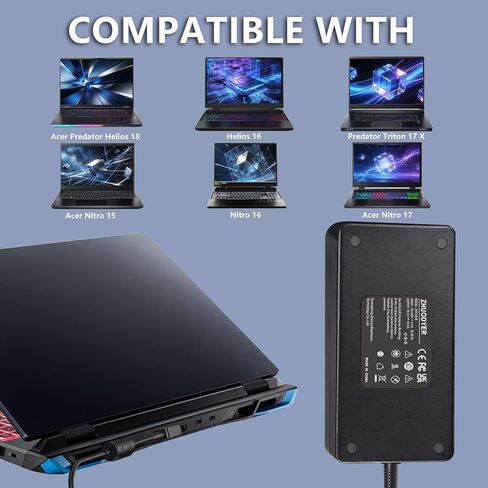 for Acer Laptop Charger 330W Compatible with Predator Helios 16 18 15 Series, PH18-71, PH18-71-94F1, PH18-71-940Q, PH18-71-76B3, Predator Triton Gaming Laptop Power Supply in Kuwait
