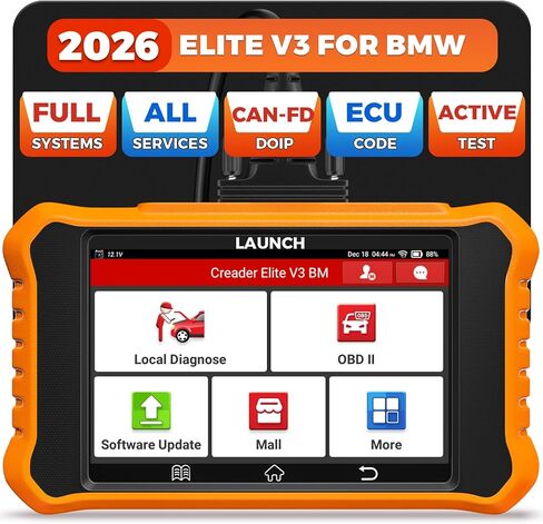 إطلاق CREADER ELITE V2.0 لـ BMW OBD2 SCANNER ، أداة فحص تشخيصية ثنائية الاتجاه بالكامل ، ترميز ECU ، جميع الخدمات ، الاختبارات النشطة ، أداة تسجيل البطارية لـ BMW MINI RR ، تحديث مدى الحياة in Kuwait