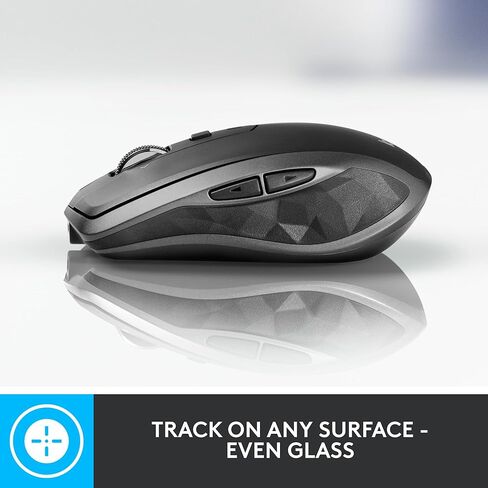 Logitech MX Anywhere 2S Bluetooth Edition Compact Wireless Mouse, No USB Receiver - Use on Any Surface, Rechargeable, Control up to 3 Apple Mac and Windows Computers and Laptops (Renewed) in Kuwait