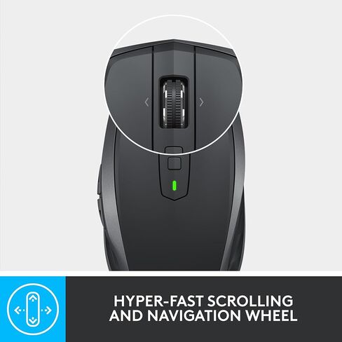 Logitech MX Anywhere 2S Bluetooth Edition Compact Wireless Mouse, No USB Receiver - Use on Any Surface, Rechargeable, Control up to 3 Apple Mac and Windows Computers and Laptops (Renewed) in Kuwait