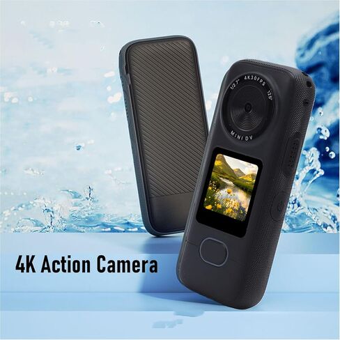 EBTOOLS 4K Portable Action Camera, 64MP 125 Degree Wide Angle Water Proof Sports Camera with 1.4 Inch Touchscreen and APP Connection, for Outdoor Sports Diving Cycling in Kuwait