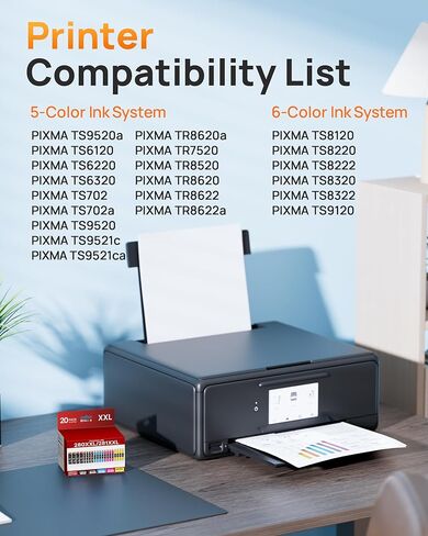 20 Pack 280XXL 281XXL Ink Cartridges Replacement for Canon 280 281 Ink cartridges PGI280XXL CLI281XXL Compatible with PIXMA TR8620a TR8520 TR8620 TR8600 TR7520 TS6120 TS6220 TS9120 TS8220 TS6320 in Kuwait