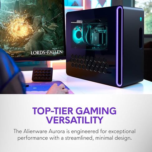 Alienware Aurora Gaming Desktop ACT1250 - Intel Core Ultra 7 265KF Processor, Liquid Cooled, NVIDIA GeForce RTX 5060Ti, 32GB DDR5 RAM, 2TB SSD, Windows 11 Home - Clear Panel in Kuwait