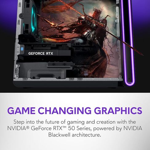 Alienware Aurora Gaming Desktop ACT1250 - Intel Core Ultra 7 265KF Processor, Liquid Cooled, NVIDIA GeForce RTX 5060Ti, 32GB DDR5 RAM, 2TB SSD, Windows 11 Home - Clear Panel in Kuwait