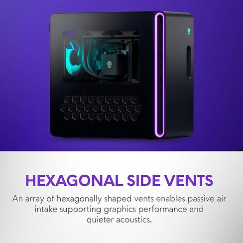 Alienware Aurora Gaming Desktop ACT1250 - Intel Core Ultra 7 265KF Processor, Liquid Cooled, NVIDIA GeForce RTX 5060Ti, 32GB DDR5 RAM, 2TB SSD, Windows 11 Home - Clear Panel in Kuwait