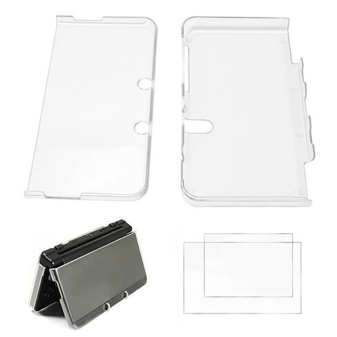 حافظة tzxkqmil لجهاز Nintendo New 3DS، غطاء حماية بقشرة صلبة من الكريستال الشفاف + مجموعة واحدة من ملحقات غشاء واقي الشاشة لوحدة تحكم 3DS الجديدة in Kuwait