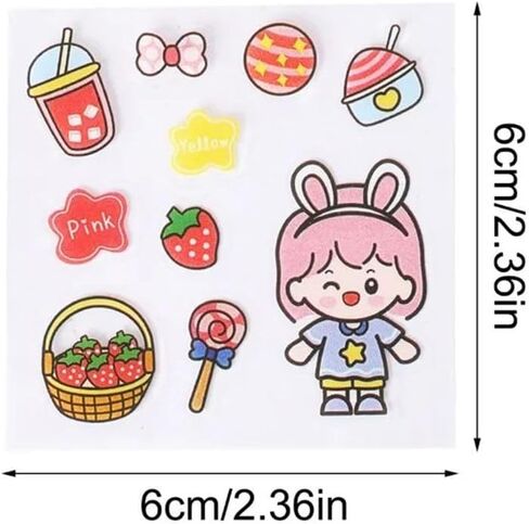 Notebook Decoration 10/20/50Pcs DIY Durable Scrapbook Decor PVC Stickers Phone Water Bottle(10Pcs) in Kuwait