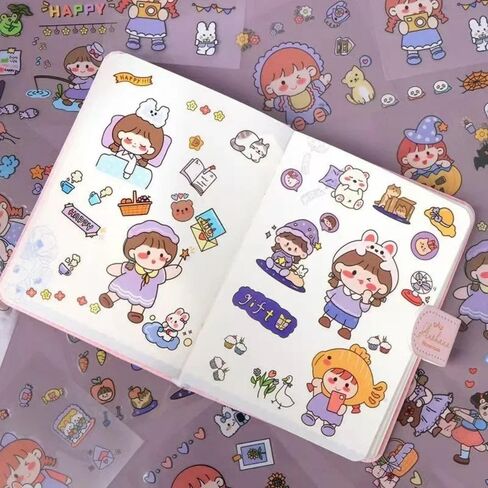Notebook Decoration 10/20/50Pcs DIY Durable Scrapbook Decor PVC Stickers Phone Water Bottle(10Pcs) in Kuwait