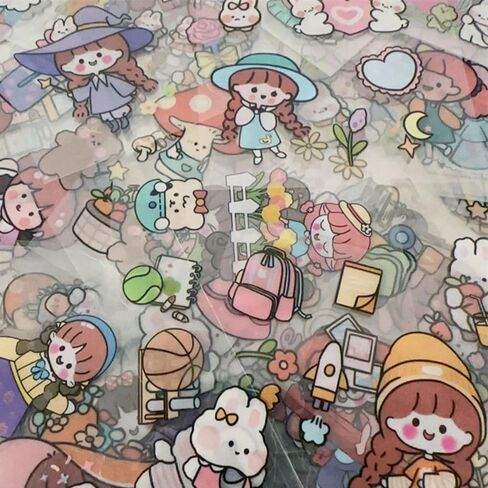 Notebook Decoration 10/20/50Pcs DIY Durable Scrapbook Decor PVC Stickers Phone Water Bottle(10Pcs) in Kuwait