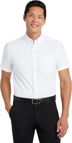 Port Authority Short Sleeve Easy Care Men’s Shirt – Regular Extended Tall Sizes in Kuwait