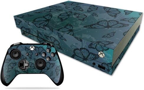 غلاف MightySkins متوافق مع جهاز Microsoft Xbox One X - Dark Butterfly | غطاء ملتف واقٍ ومتين وفريد ​​من نوعه من الفينيل | سهل التطبيق والإزالة وتغيير الأنماط | صنع في الولايات المتحدة الأمريكية in Kuwait