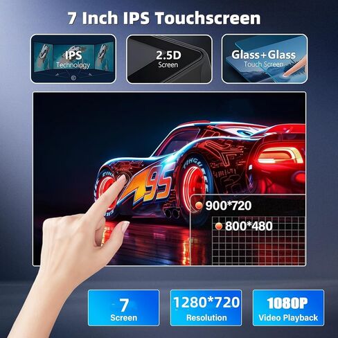 ستيريو سيارة لسيارة جيب جراند شيروكي 2011-2013 مع Carplay Android Auto، ترقية شاشة لمس 7 بوصة لراديو جراند شيروكي، نظام تحديد المواقع العالمي للملاحة، واي فاي، بلوتوث، FM، SWC، ميكروفون، كاميرا احتياطية، 2 + 32 جيجابايت in Kuwait