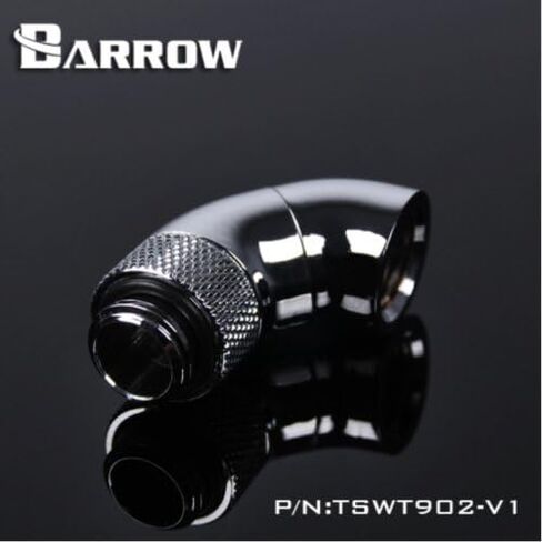 Barrow G1/4" 90 Degree Rotary Adaptor Fitting - Silver (TWT90-V2.5-Silver) in Kuwait