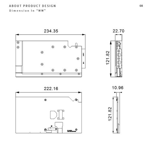 Copper GPU Water Cooling Block GPU Waterblock for NVIDIA GeForce RTX 5090 Founders Edition in Kuwait