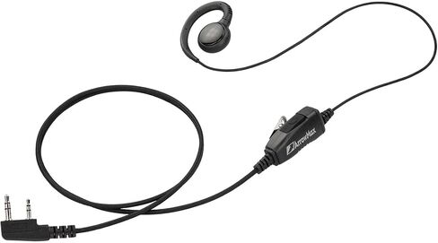Arrowmax AEH3000-K2 Swivel C-Shape Style Earpiece with PTT Compatible with BaoFeng BTECH UV-5R UV-5RA UV-5RE UV-5R3 BF-F8HP UV-82HP Kenwood 2-PIN 2 Pin Radios NX-1200 NX-1300 NX-P1200 NX-P1300 NX-3220 in Kuwait