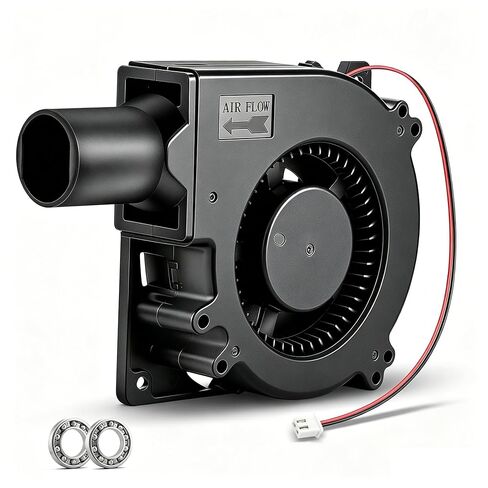 120mm x 32mm Blower Fan 12V DC Squirrel Cage Centrifugal Blower with Air Duct,Dual Ball Bearing Brushless 2-Pin Cooling Fan for 3D Printer Enclosure,BBQ Smokers,Forge,Replacement Inflatables in Kuwait