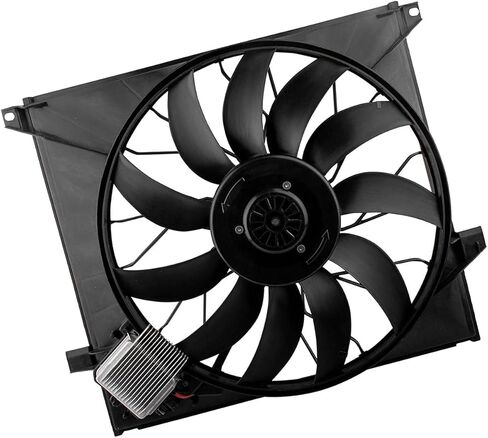 1635000293 A/C Radiator Brushless Cooling Fan Assembly for Mercedes W163 ML55 AMG 2000 2001 2002 2003, 1635000393340-55013-000, 674-59720, 674-59721, MB3115118 in Kuwait