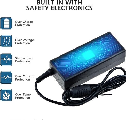 3-Pin 54.6V 2A AC / DC محول متوافق مع Ridstar Q20 / Q20 Lite Fat Tire Electric Bike 1000W Motor 48V 15Ah / 20Ah بطارية ليثيوم أيون 20 بوصة دراجة نارية كهربائية كابل سلك إمداد الطاقة in Kuwait