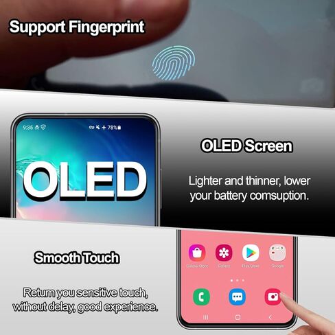 لهاتف Samsung S23 FE 5G OLED استبدال الشاشة SM-S711U SM-S711U1 SM-S711B مع إطار جانبي وزر شاشة تعمل باللمس ومحول رقمي LCD مجموعة أدوات إصلاح التجميع الكاملة 6.4 بوصة in Kuwait