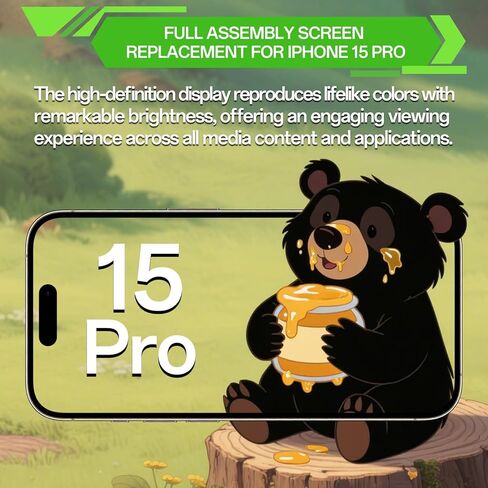 استبدال الشاشة لهاتف iPhone 15 Pro مقاس 6.1 بوصة، محول رقمي لشاشة LCD تعمل باللمس ثلاثي الأبعاد ملصق لاصق مقاوم للماء طقم أدوات إصلاح التجميع الكامل A3102 A2848 A3101 A3104 in Kuwait