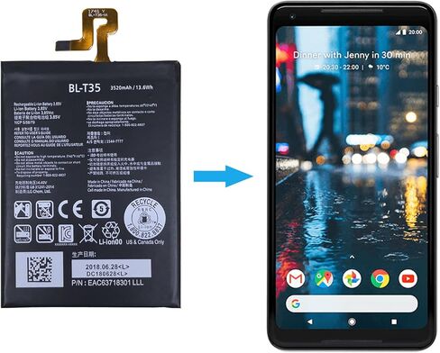 بطارية Duotipa BL-T35 متوافقة مع Google Pixel 2 XL 6.0 بوصة مع مجموعة أدوات الإصلاح in Kuwait