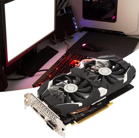 Dpofirs 1060 Graphics Card, Computer Graphics Card 6GB GDDR5 192bit with Fans 4K HDR Technology 8008MHz Gaming Graphics Card with HDMI DVI DP Display Interface(6GB) in Kuwait