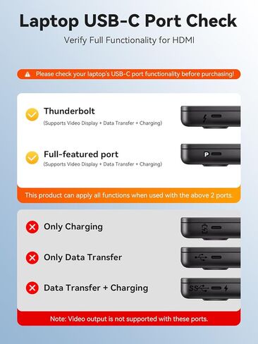 QUUGE USB C Hub,6-in-1 Multi-Port Adapter with 4K60Hz,100W PD Charging 10Gbps Data Port, SD/TF Card Reader, 2*USB 3.0 Ports,Laptop Docking Station with Screen Button in Kuwait
