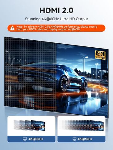 QUUGE USB C Hub,6-in-1 Multi-Port Adapter with 4K60Hz,100W PD Charging 10Gbps Data Port, SD/TF Card Reader, 2*USB 3.0 Ports,Laptop Docking Station with Screen Button in Kuwait
