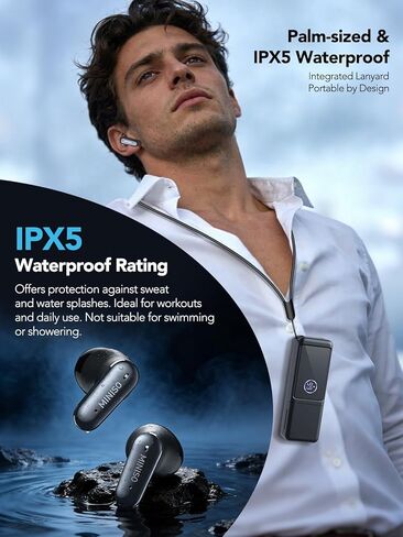 MINISO MS120 Wireless Earbuds, Bluetooth 6.0 Headphones, in-Ear Ear Buds with Built-in Flashlight, 70H Playtime, IPX5 Waterproof, High-Fidelity Sound, USB-C Charging in Kuwait