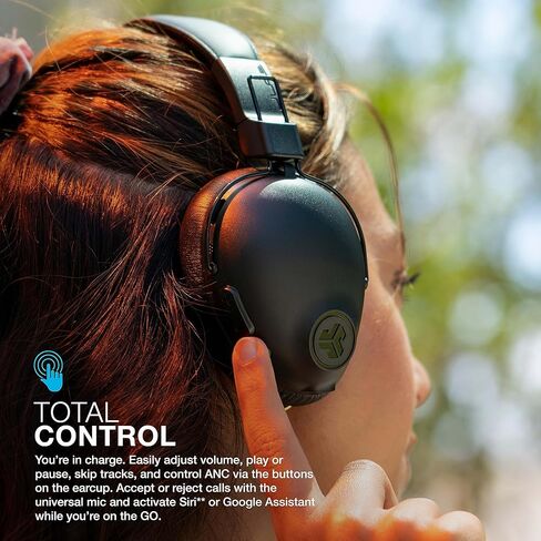 سماعات رأس JLab Studio Pro ANC بلوتوث لاسلكية فوق الأذن، وقت تشغيل بلوتوث 5+ 45 ساعة، إلغاء الضوضاء النشط الذكي، صوت EQ3، وسائد من الجلد الصناعي الفخم للغاية ووسائد إسفنجية سحابية، أسود in Kuwait