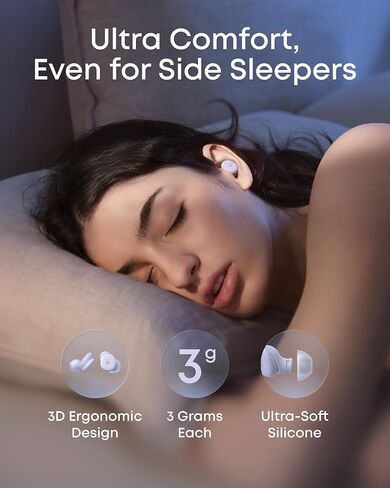 Soundcore Sleep A30 Special من Anker، سماعات أذن للنوم، ANC، عزل سلبي، قناع الشخير، صوت نوم ممتد، راحة فائقة لمن ينامون على الجانب، وقت تشغيل من 8 إلى 10 ساعات in Kuwait