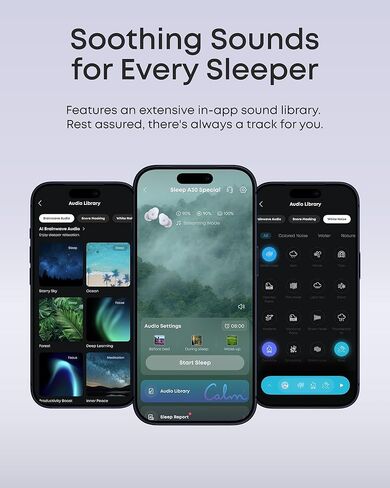 Soundcore Sleep A30 Special من Anker، سماعات أذن للنوم، ANC، عزل سلبي، قناع الشخير، صوت نوم ممتد، راحة فائقة لمن ينامون على الجانب، وقت تشغيل من 8 إلى 10 ساعات in Kuwait
