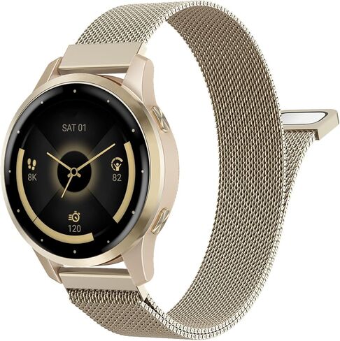 MoKo 18mm 20mm 22mm Metal Band Compatible with Garmin Venu 3S/Venu 4 Watch Bands, Stainless Steel Mesh Strap for Vivoactive 5/6/4S/3, Forerunner 265S/255S Quick Release Replacement Strap Women Men in Kuwait