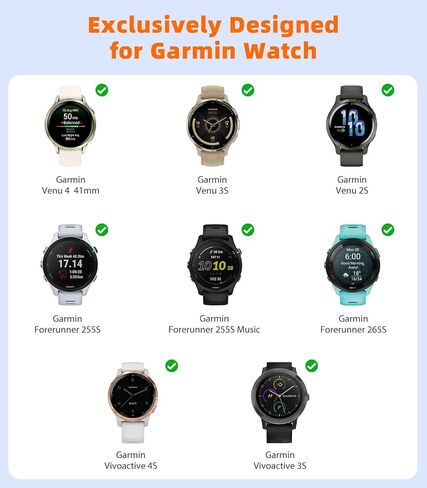 حزام شبكي من MoKo Milanese، حزام سريع الفك من الفولاذ المقاوم للصدأ 18/20/22 مم متوافق مع Garmin Venu 4/3S، Vivoactive 6/5/4S/3، Forerunner 265S/255S، للرجال والنساء in Kuwait