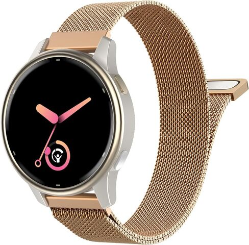 حزام شبكي من MoKo Milanese، حزام سريع الفك من الفولاذ المقاوم للصدأ 18/20/22 مم متوافق مع Garmin Venu 4/3S، Vivoactive 6/5/4S/3، Forerunner 265S/255S، للرجال والنساء in Kuwait